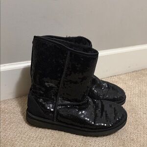 UGG Black Sequin Ankle Boots
